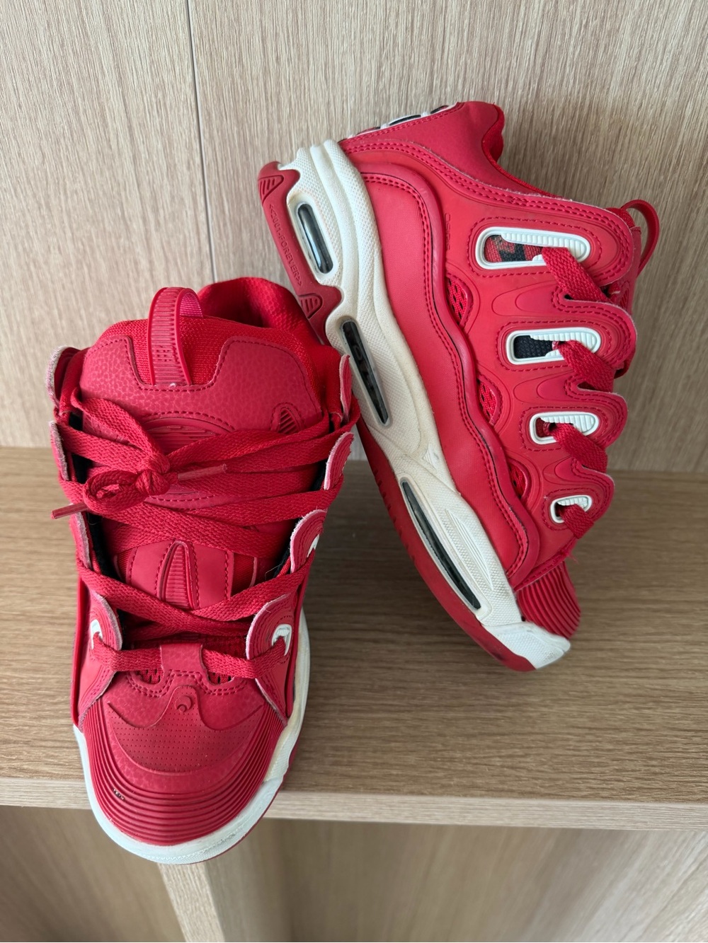 Osiris Red Skate Sneakers with Black Insole